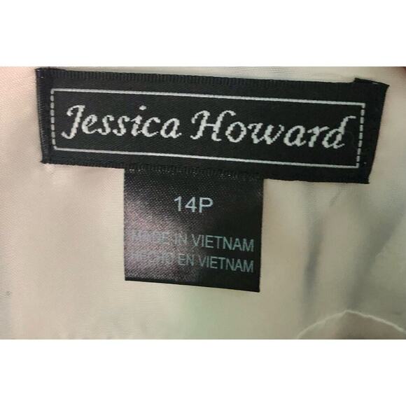 Jessica Howard Black & White Floral Cocktail Party Formal Dress - Size 14P - Picture 6 of 10